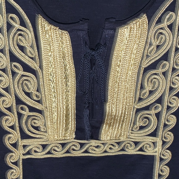 Denim & Supply Ralph Lauren Vintage Navy Tank with Gold Detailing - Picture 6 of 6